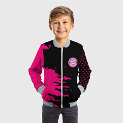 Бомбер детский Бавария Мюнхен краски, цвет: 3D-серый — фото 2