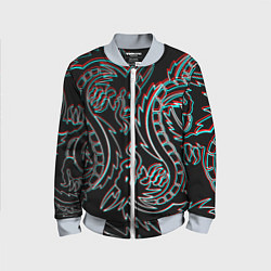 Детский бомбер Драконы глитч киберпанк