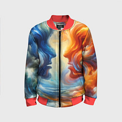 Детский бомбер Профили парня и девушки - две стихии