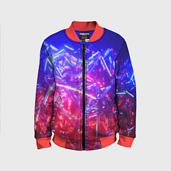 Детский бомбер Неоновая геометрическая абстракция