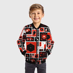 Бомбер детский Dungeons and dragons pattern, цвет: 3D-черный — фото 2