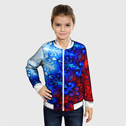 Бомбер детский Душа моя Россия 2, цвет: 3D-белый — фото 2