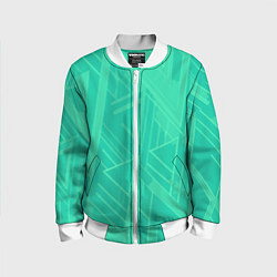 Детский бомбер Мятный зелёный однотонный геометричный