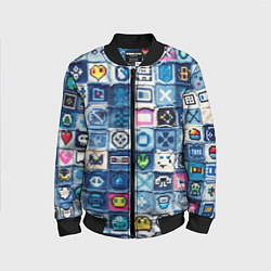 Детский бомбер Пиксельный пэчворк