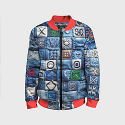 Детский бомбер Геймерский пиксельный пэчворк