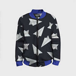 Детский бомбер Белый бумажный самолётик - Телеграм