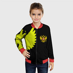Бомбер детский Герб РФ орёл, цвет: 3D-красный — фото 2