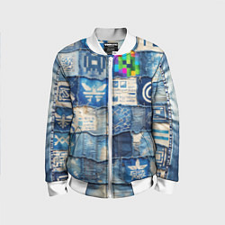 Детский бомбер Пэчворк с игровыми значками