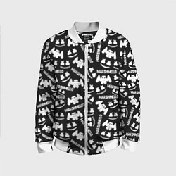 Бомбер детский Marshmello pattern music, цвет: 3D-белый