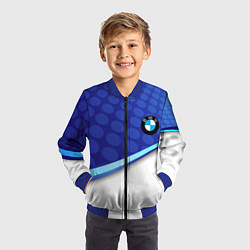 Бомбер детский BMW abstraction steel, цвет: 3D-синий — фото 2