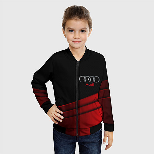 Детский бомбер AUDI carbon metal / 3D-Черный – фото 4