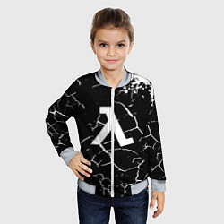 Бомбер детский Half life pattern краски, цвет: 3D-серый — фото 2