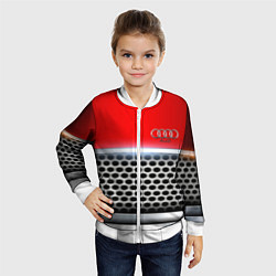 Бомбер детский AUDI metal collection game, цвет: 3D-белый — фото 2