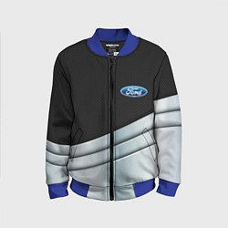 Бомбер детский FORD metal texture, цвет: 3D-синий