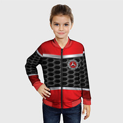 Бомбер детский Mercedes benz carbon steel, цвет: 3D-красный — фото 2