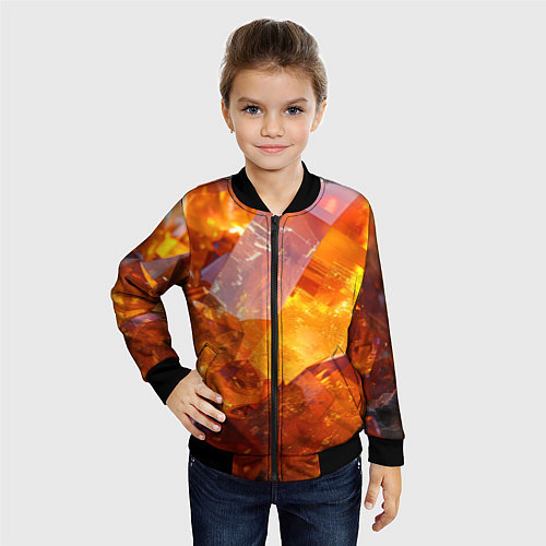 Детский бомбер Драгоценный камень / 3D-Черный – фото 4