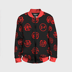 Детский бомбер Twenty one pilots rose pattern