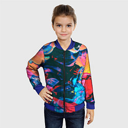 Бомбер детский Colors, цвет: 3D-синий — фото 2