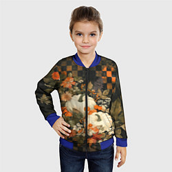 Бомбер детский Бледные тыквы, цвет: 3D-синий — фото 2