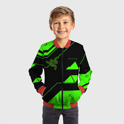 Детский бомбер Razer geometry game / 3D-Красный – фото 3