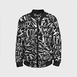 Детский бомбер Надписи абстрактные