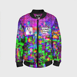 Бомбер детский Vice city glitch game, цвет: 3D-черный