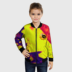Бомбер детский Serious Sam flame yellow, цвет: 3D-черный — фото 2