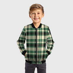 Бомбер детский Полосатый пиксель, цвет: 3D-черный — фото 2