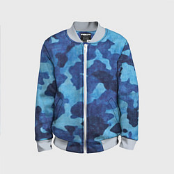 Бомбер детский Синий камуфляж, цвет: 3D-серый