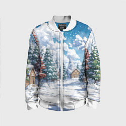 Детский бомбер Предновогодняя природа