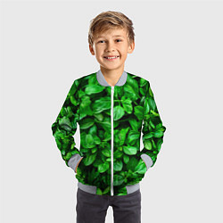 Бомбер детский Базилик зеленый, цвет: 3D-серый — фото 2