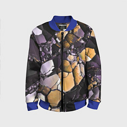 Детский бомбер Чёрно-жёлтый камень