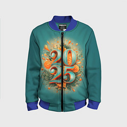Бомбер детский Мандариновый 2025, цвет: 3D-синий