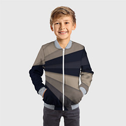 Бомбер детский Фрактальные линии, цвет: 3D-серый — фото 2