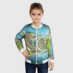 Бомбер детский Удар по воротам, цвет: 3D-белый — фото 2