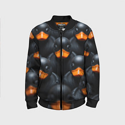 Детский бомбер Черные уточки