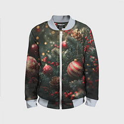 Детский бомбер Новый год - шарики
