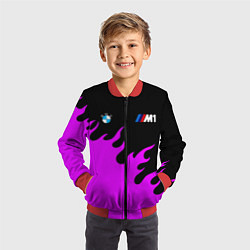 Бомбер детский BMW flame, цвет: 3D-красный — фото 2