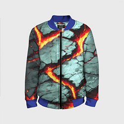 Детский бомбер Треснувший камень жёлтый