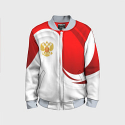 Детский бомбер Россия - красный и белый