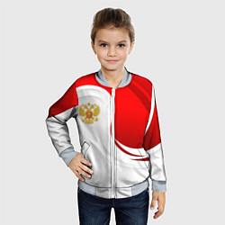 Бомбер детский Россия - красный и белый, цвет: 3D-серый — фото 2