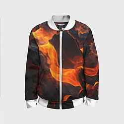 Детский бомбер Огонь и лава - текстура