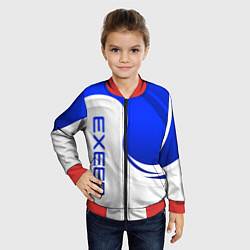 Бомбер детский Exeed - синий и белый, цвет: 3D-красный — фото 2