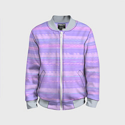 Детский бомбер Нежный сиреневый полосатый
