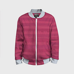 Детский бомбер Малиновый розовый полосатый