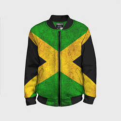 Бомбер детский Jamaica flag, цвет: 3D-черный