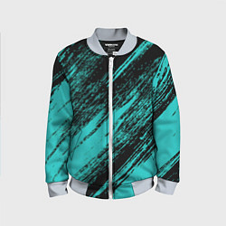 Бомбер детский The color is black and light blue, цвет: 3D-серый