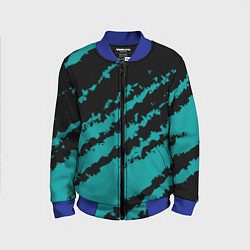 Детский бомбер The color is black and light blue