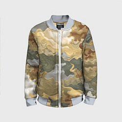 Детский бомбер Золотистый камуфляж