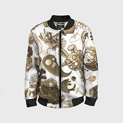 Детский бомбер Растения против зомби в бежевых тонах